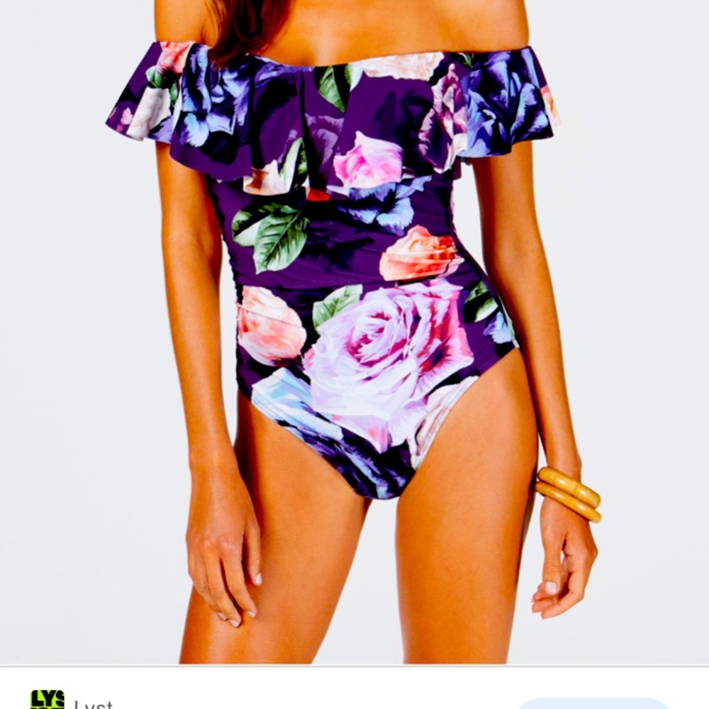 La Blanca synthetic bloom field swimsuit size 10